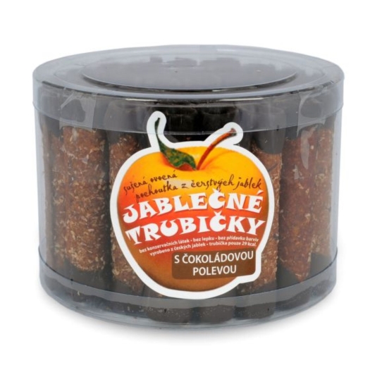 Trubičky jablčné s čokoládou dóza