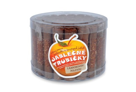 Trubičky jablčné s karobom dóza