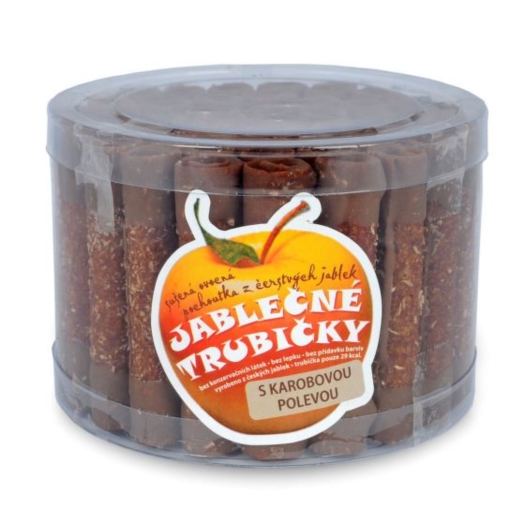 Trubičky jablčné s karobom dóza