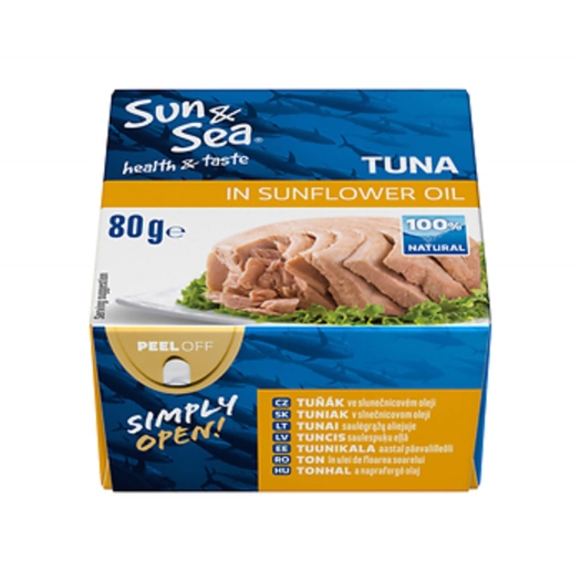 Tuniak v slnečnicovom oleji