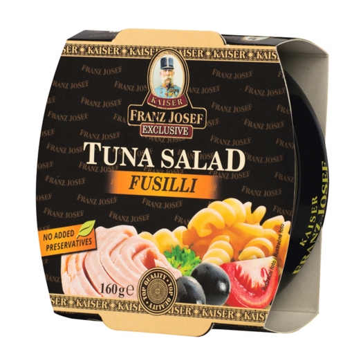 Tuniakový šalát fusilli
