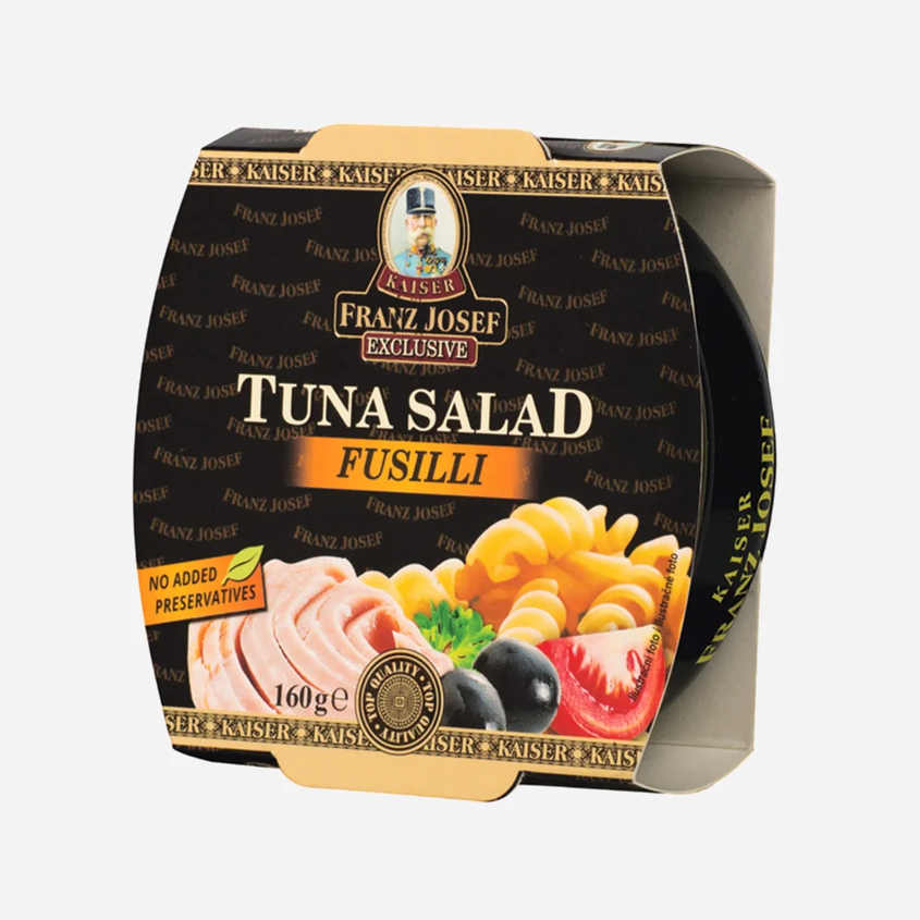 Tuniakový šalát fusilli