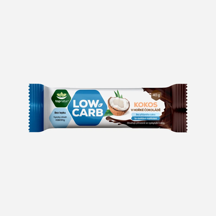 Tyčinka low carb kokos v horkej čokoláde