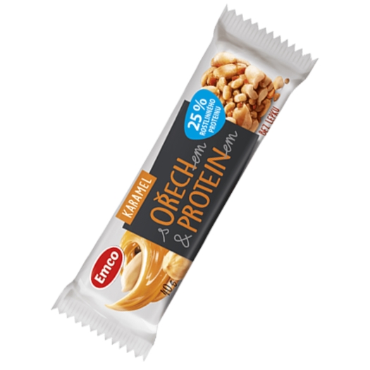 Tyčinka s orechom a proteínom - Karamel