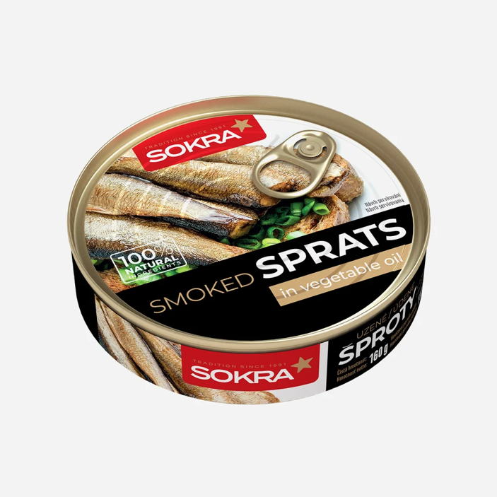 Údené šproty v rastlinnom oleji