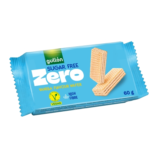 Vanilla wafer plnené krémom (70%) s vanilkovou príchuťou, bez cukru, s vlákninou