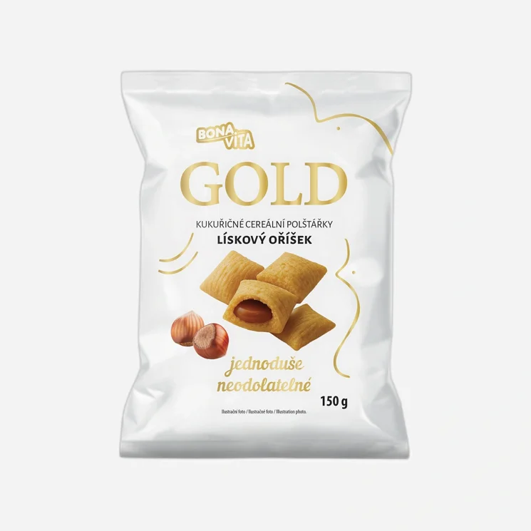 Vankúšiky GOLD lieskový oriešok