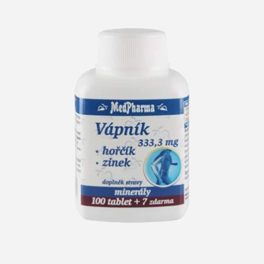 Vápnik 333,3 mg + horčík + zinok 107 tablet
