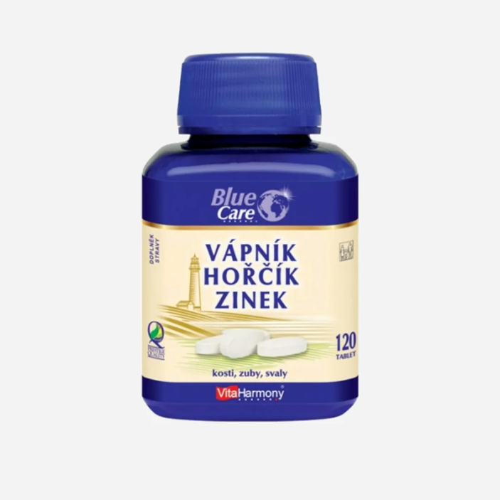 Vápnik Horčík Zinok 120 tablet