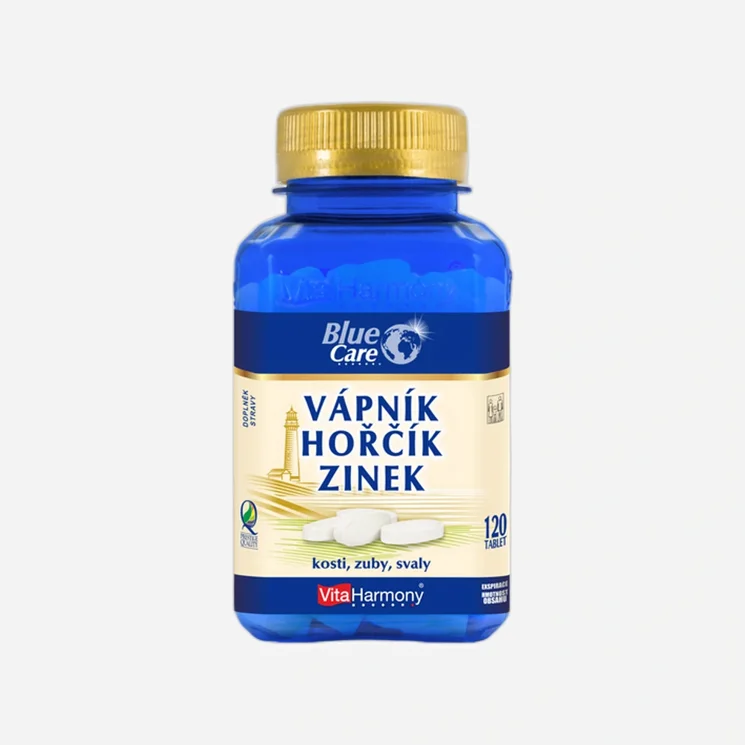 Vápnik Horčík Zinok 120 tablet