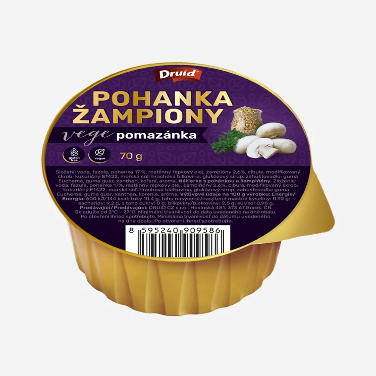 Veg. nátierka s pohánkou a šampiňónmi