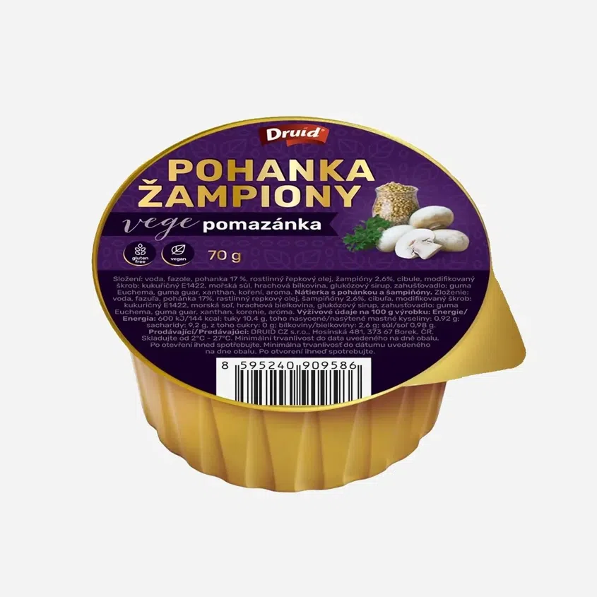 Vegánska nátierka s pohánkou a šampiňónmi