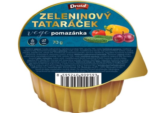 Vegánska nátierka zeleninový tataráčik