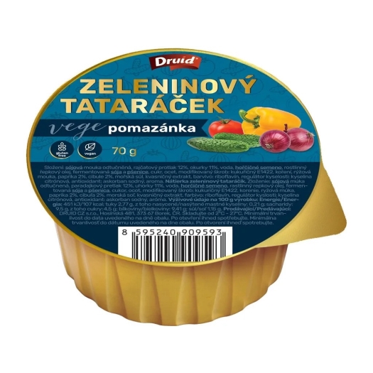 Vegánska nátierka zeleninový tataráčik