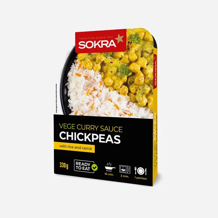 Vege cícer v karí omáčke s varenou ryžou