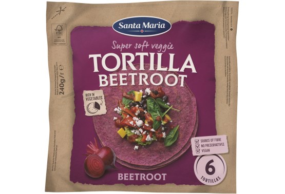 Veggie tortilla červená repa