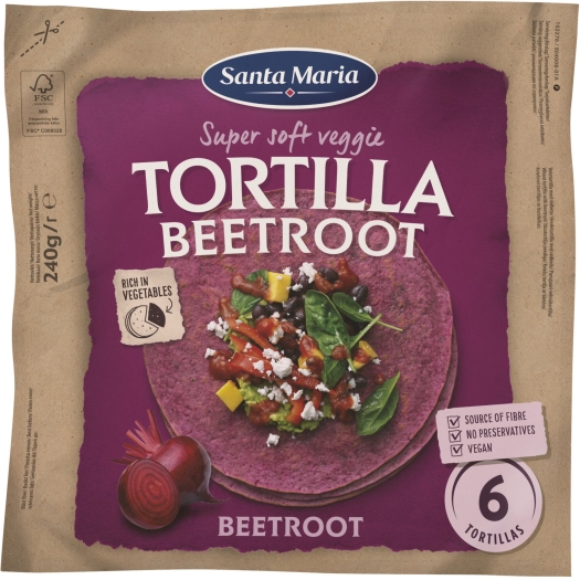 Veggie tortilla červená repa