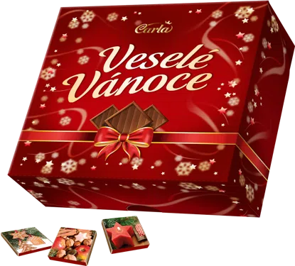 Veselé Vianoce neapolitánky mliečne