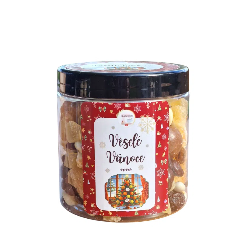 Veselé Vianoce ovocie dóza veľká