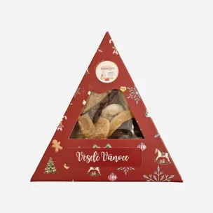 Veselé Vianoce ovocie trojuholník