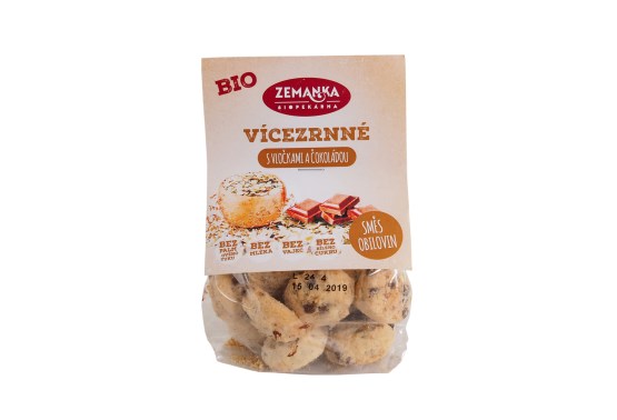 Viaczrnné sušienky s vločkami a čokoládou BIO