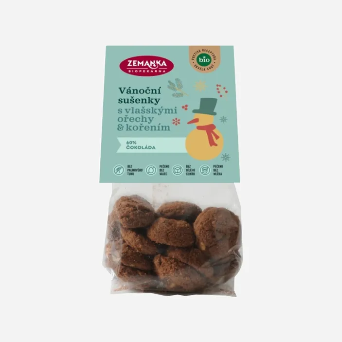 Vianočné sušienky s vlašskými orechmi a korením BIO