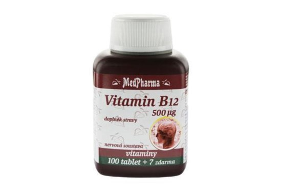 Vitamín B12 (kyanokobalamín) 50 mikrogramov 107 tab