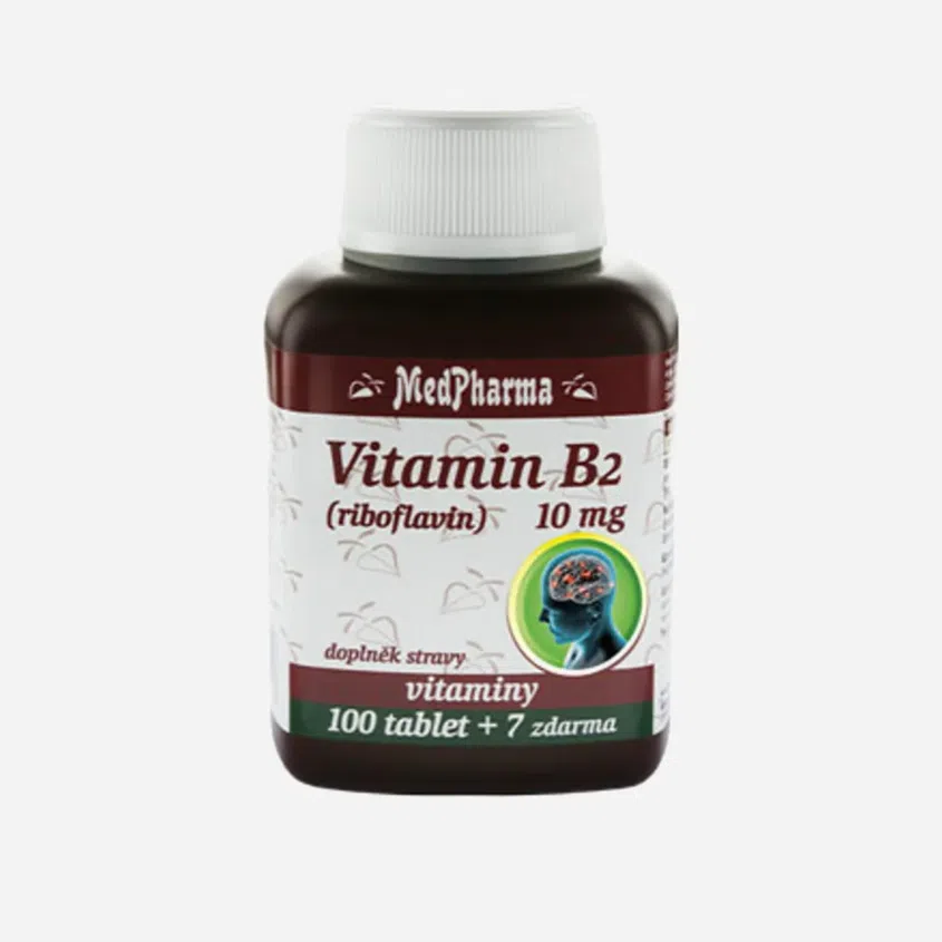 Vitamín B2 (riboflavín) 10 mg 107 tab