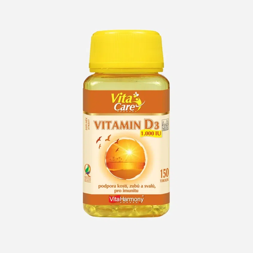 Vitamín D3 1000 mj 25 mikrogramov 150 kapsúl