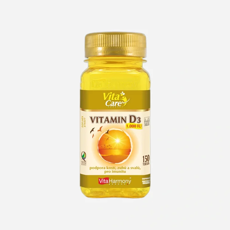 Vitamín D3 1000 mj 25 mikrogramov 150 kapsúl