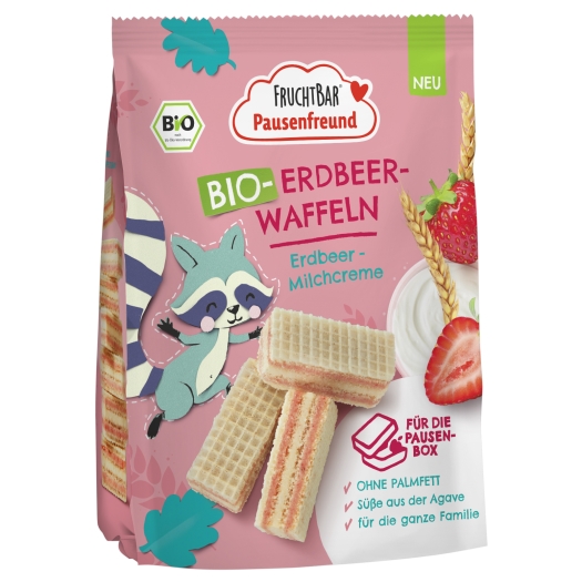 Waflové sušienky s jahodami BIO