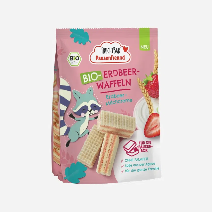 Waflové sušienky s jahodami BIO