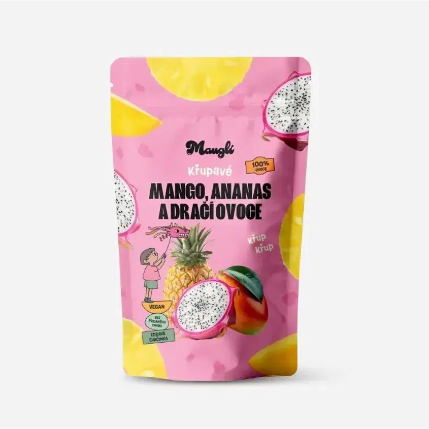 XXL chrumkavý mix – mango, ananás a dračie ovocie