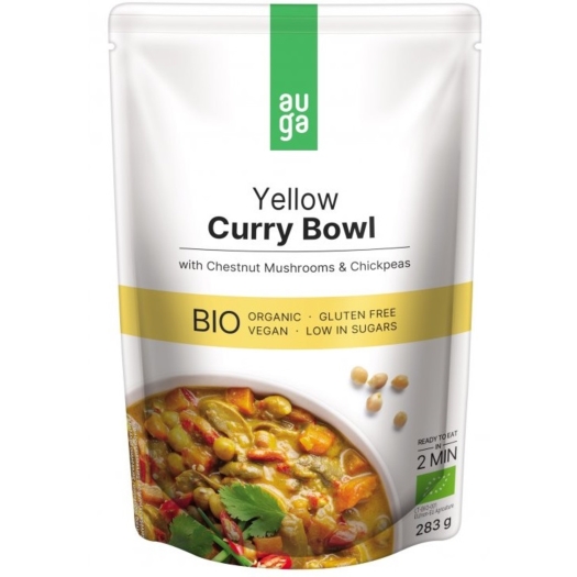 Yellow curry bowl – so žltým karí korením, hubami a cícerom BIO