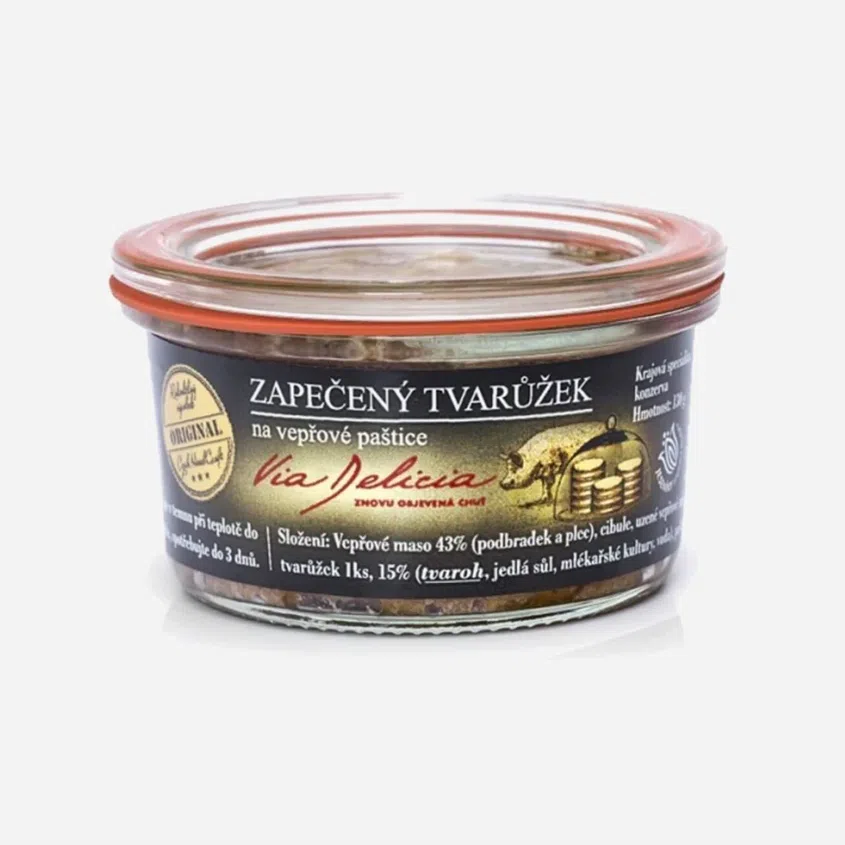 Zapečený Tvarůžek na bravčovej paštéte