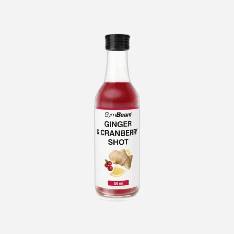 Zázvorový shot s brusnicami