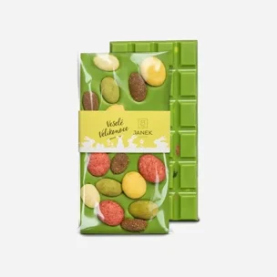 Zelená Veľkonočná čokoláda s vajíčkami