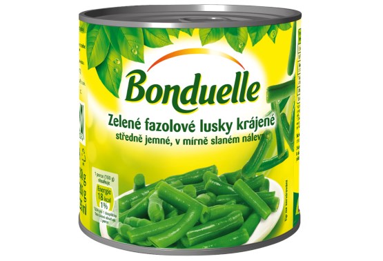 Zelené fazuľové struky krájané