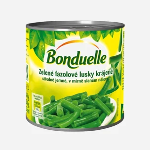 Zelené fazuľové struky krájané