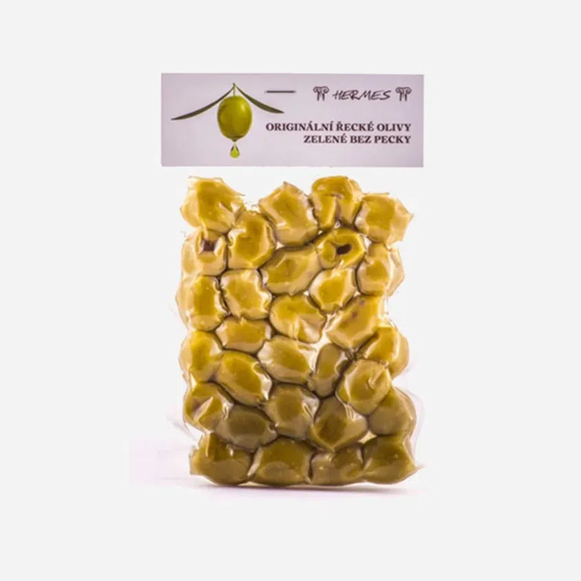 Zelené olivy bez kôstky