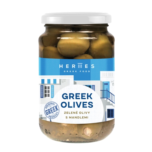 Zelené olivy s mandľou 190g