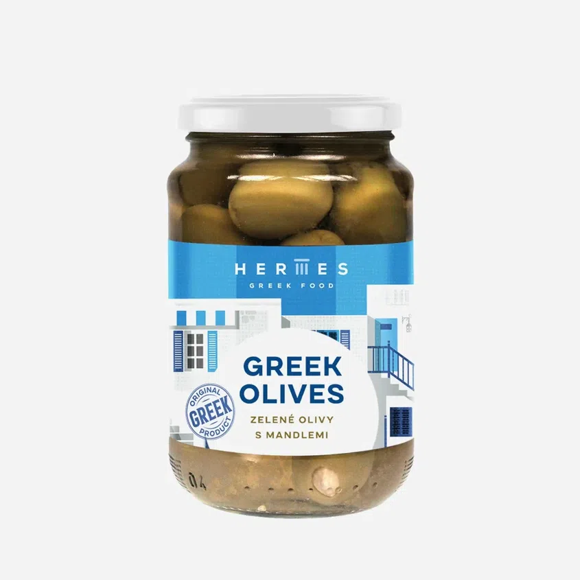 Zelené olivy s mandľou 190g