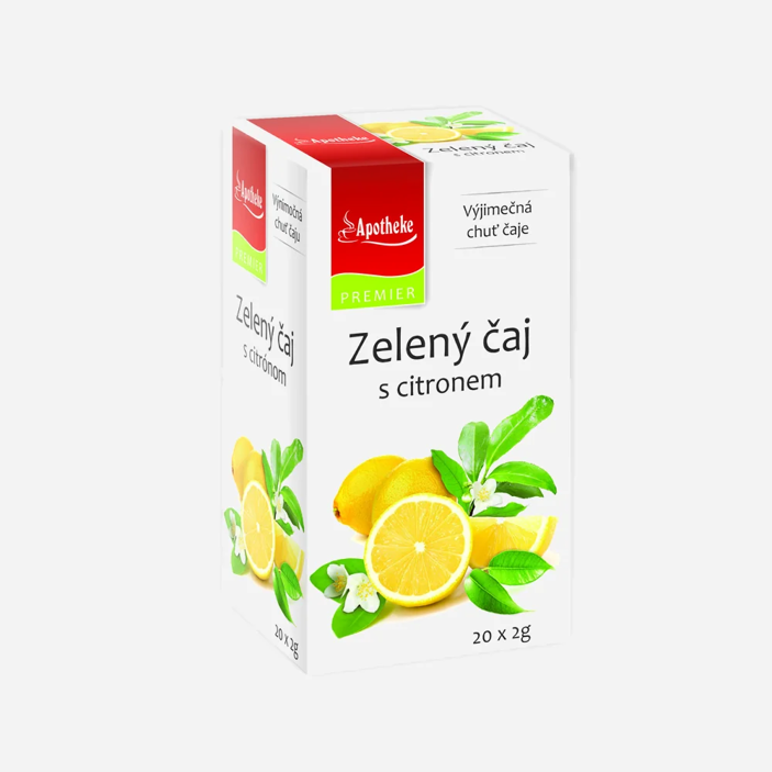 Zelený čaj s citrónom 20 sáčkov