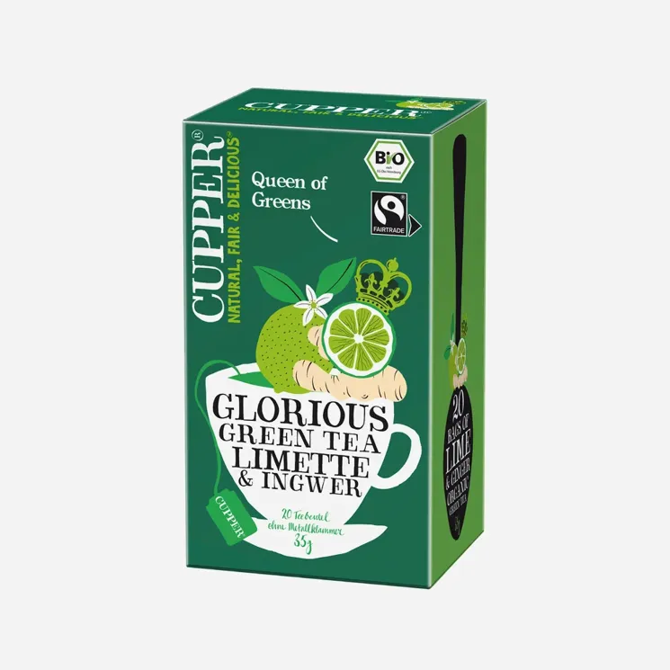 Zelený čaj zázvor a limetka BIO