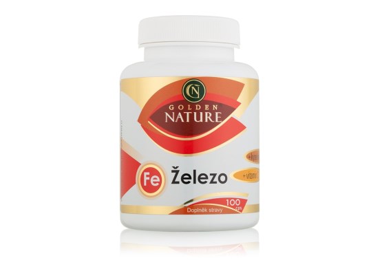 Železo+Vitamín C+Kys. listová 100 tabliet