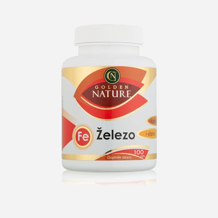 Železo+Vitamín C+Kys. listová 100 tabliet
