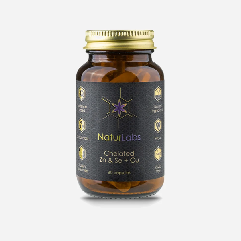 Zinok a selén chelátové + meď 60 kapslí