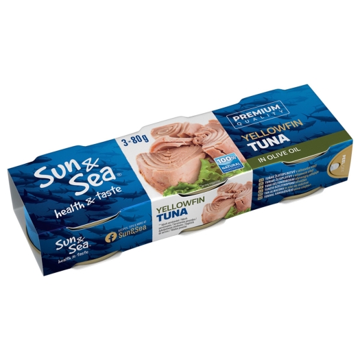 Žltoplutvý tuniak v olivovom oleji 3 x 80 g