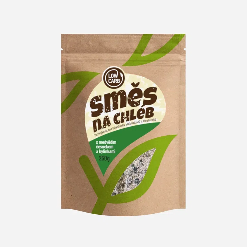 Zmes na chlieb s medvedím cesnakom a bylinkami Low carb