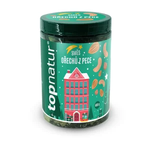 Zmes orechov z pece vianočná dóza